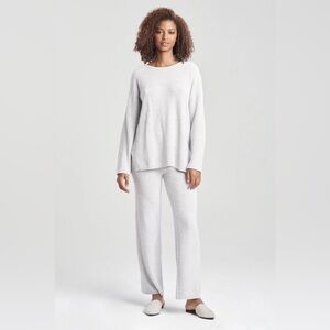 New Women's Natori Aura Sweater Dove Super Soft Cozy Gray Size Medium